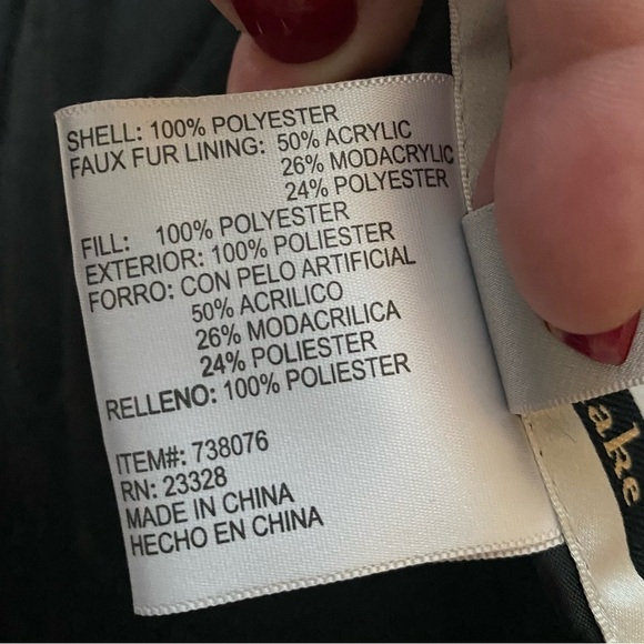 Kristen Blake Womens Size L Reversible Faux Fur Quilted Winter Vest in Black - Picture 8 of 8